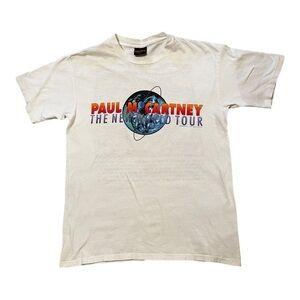 VINTAGE 1993 Paul McCartney The New World Tour Music T Shirt 90s  L